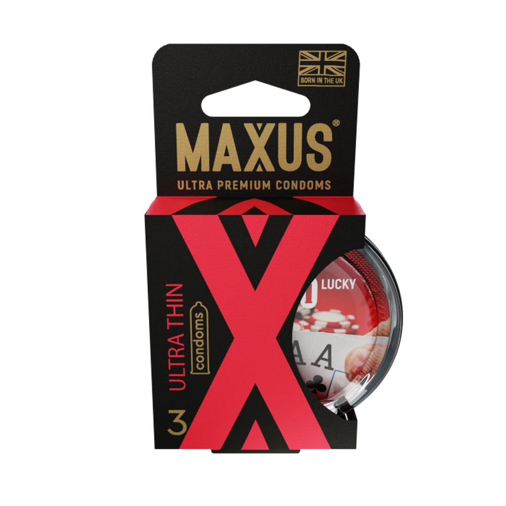 Презервативы MAXUS AIR Ultra thin №3 в пластиковом кейсе, ультратонкие X-Edition, 3 шт