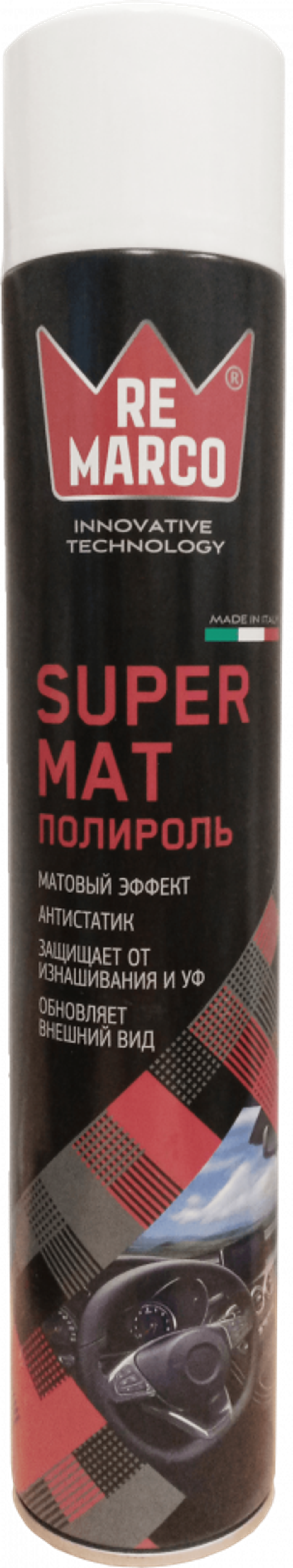 RM-822 RE MARCO Полироль пластика матовый SUPER MAT 750 мл (аэр.), PINA COLADA