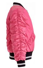 Розовая куртка-бомбер для девочки Pulka