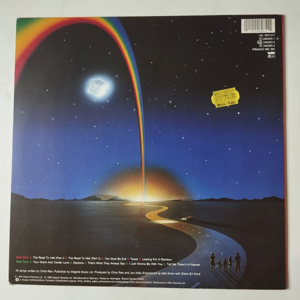 Винтажная виниловая пластинка LP Chris Rea The Road To Hell (Germany 1989) You Must Be Evil WX 317