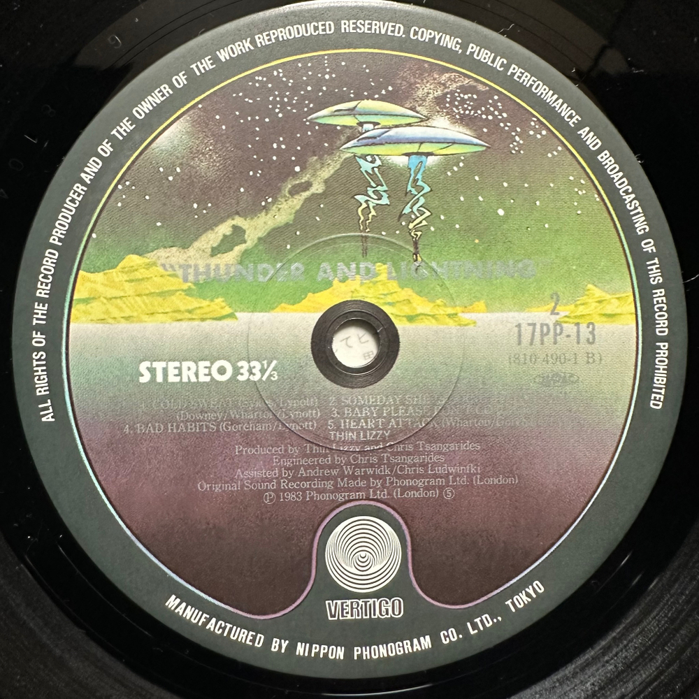 Thin Lizzy - Thunder And Lightning (Япония 1984г.)
