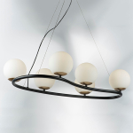 815360 Люстра CROCO 6х40W E14 ЧЕРНЫЙ МАТОВЫЙ/ЗОЛОТО