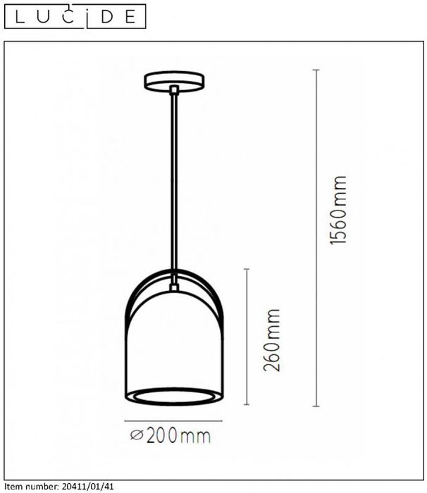 Подвесной светильник LUCIDE 20411/01/41