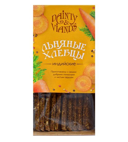 Хлебцы льняные "Индийские", 120г.