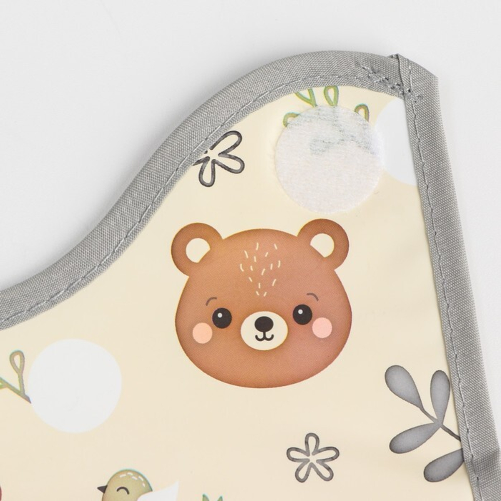 7104424 Нагрудник непромокаемый «Лесная сказка», на липучке, с карманом   7104424