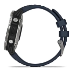 Смарт-часы Garmin Quatix 6 серые с синим ремешком 010-02158-91