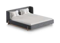 Кровать Basic спальное место 180*200 см (серый, рогожка)