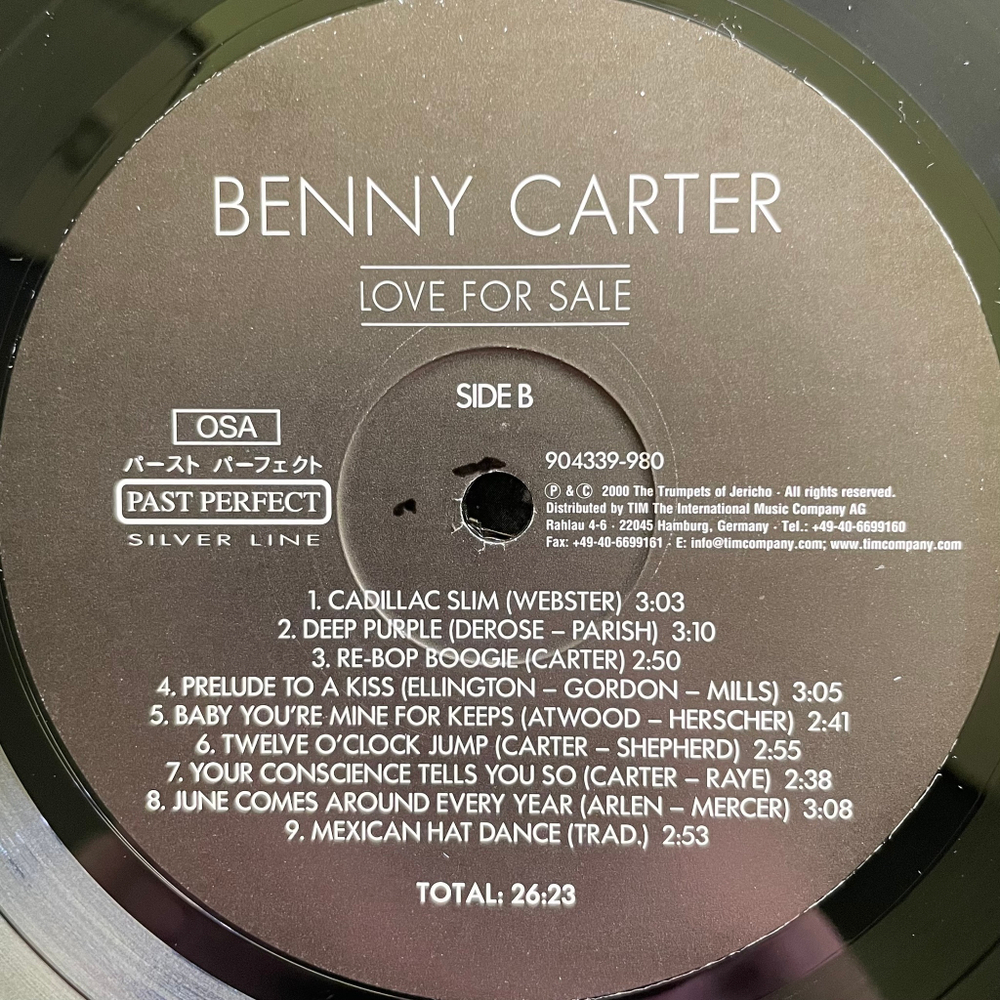 Benny Carter ‎– Love For Sale (Германия 2000г.)