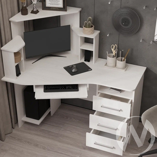 Стол компьютерный Каспер (ясень белый)