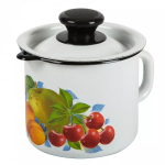 Кружка сталь, эмал, 1л, с носиком, с крыш, Керчь, 40204-072/4, в асс