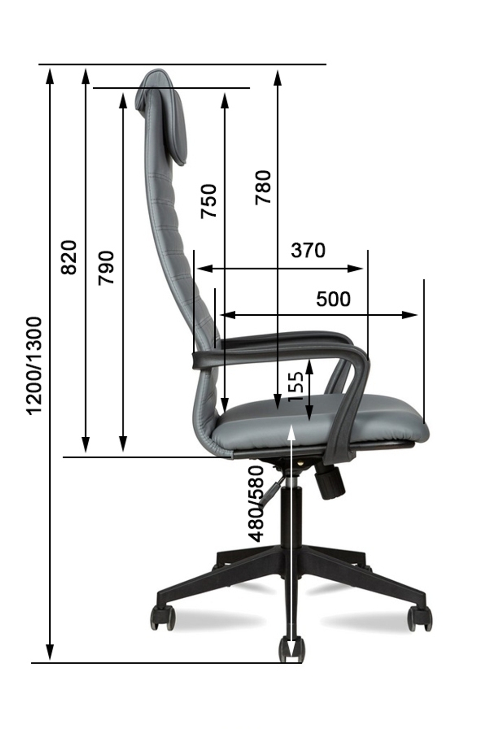 Кресло для персонала МГ-29 PL ХРОМ ПАУК