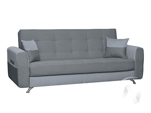 Диван прямой НЕО-39 (БД) посадка Ground 6 (темно-серый) компаньон Ground 5 (серый)