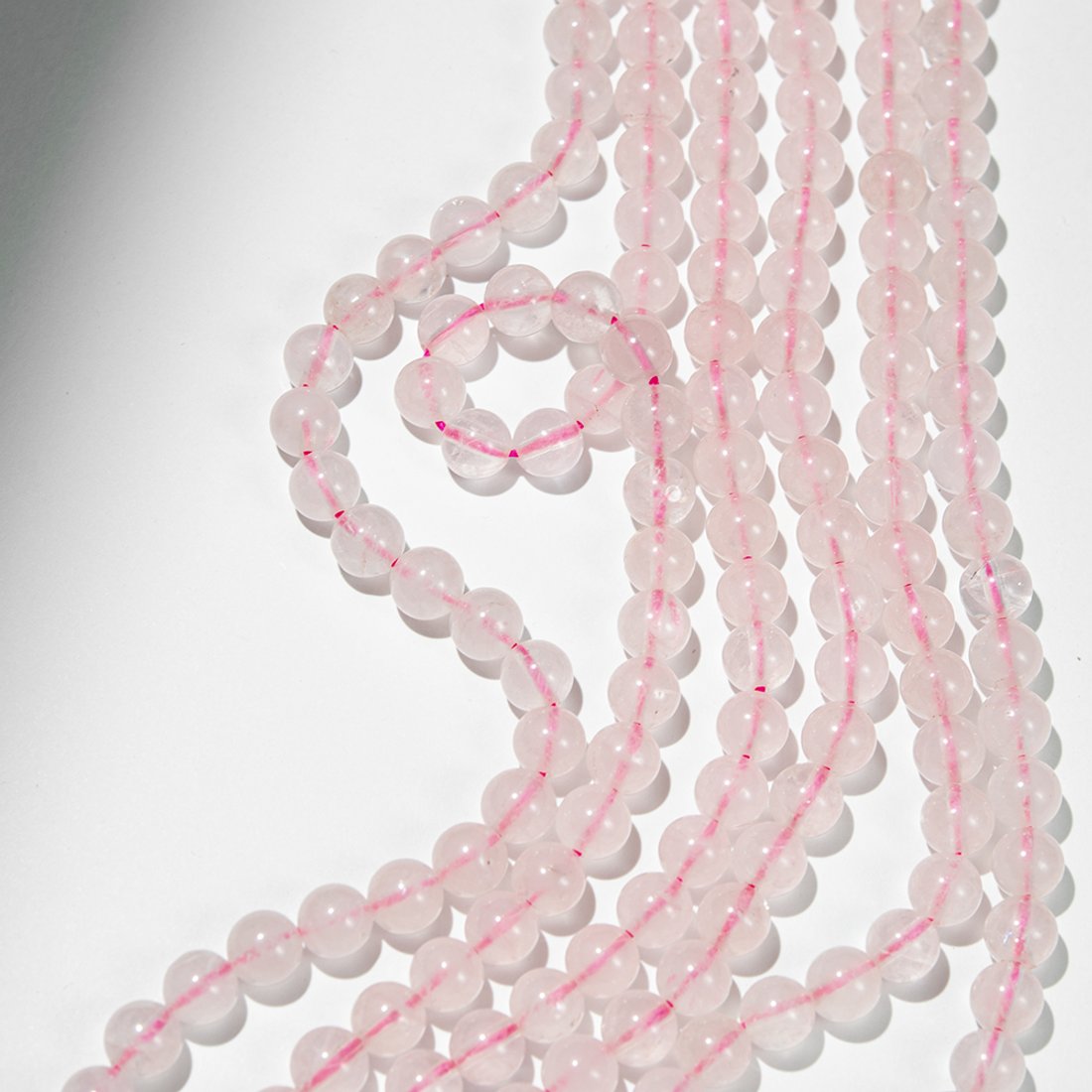 Розовый кварц натуральный, 6,5мм, бусины в форме шара