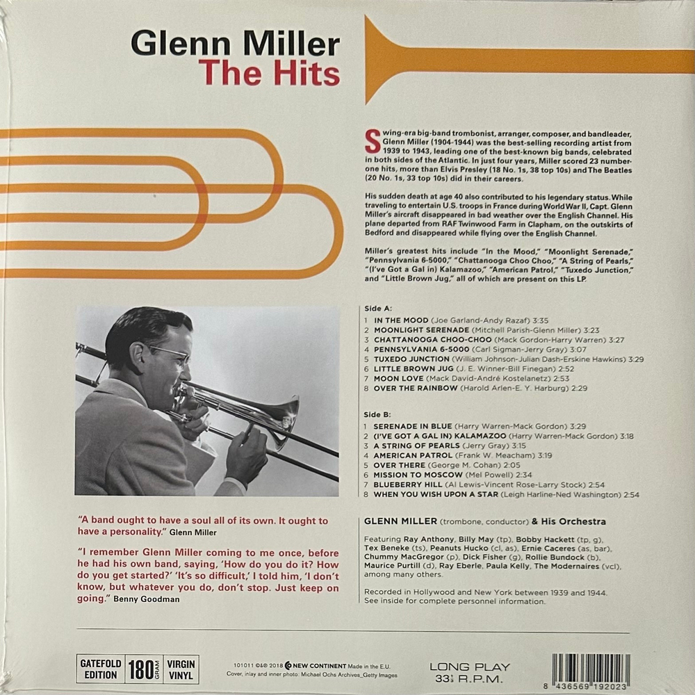 Glenn Miller - The Hits (Европа 2018г.)