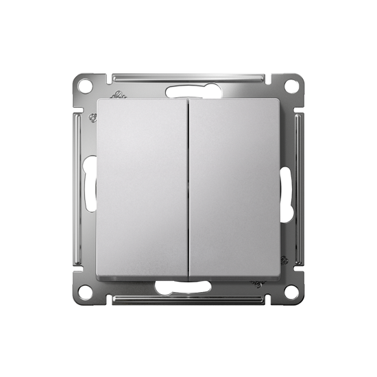 Переключатель перекрестный 2-кл. AtlasDesign 2хсх.7 10АХ механизм алюм. SE ATN000373