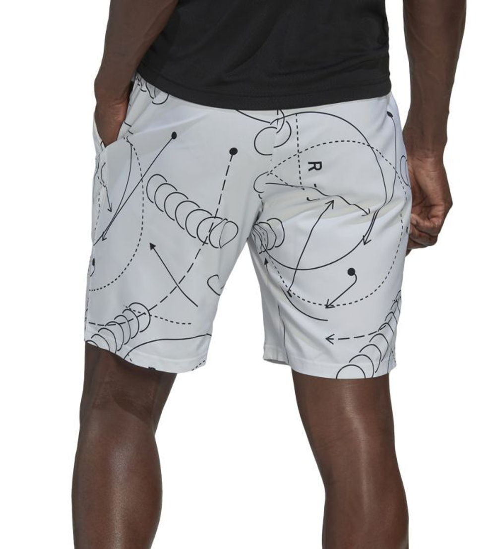 Мужские шорты теннисные Adidas Club Graphic Tennis Shorts - white