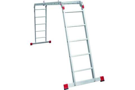 ЛЕСТНИЦА-ТРАНСФОРМЕР НОВАЯ ВЫСОТА 4Х5 АЛЮМИНИЕВАЯ ПРОФЕССИОНАЛЬНАЯ NV 3320