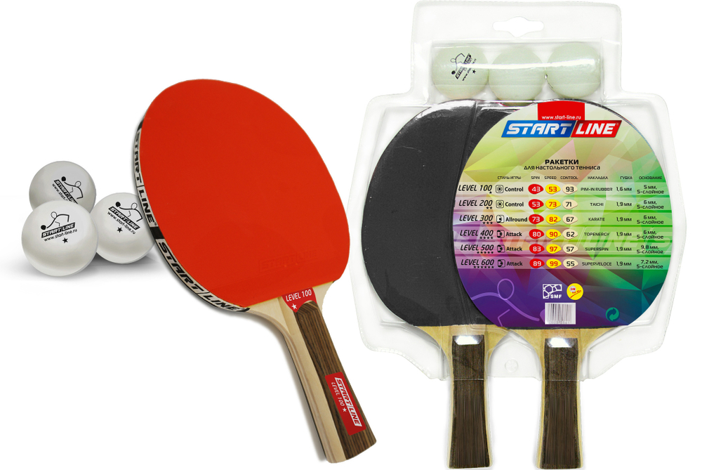 Набор 2 р-ки Level 100, 3 мяча Club Select