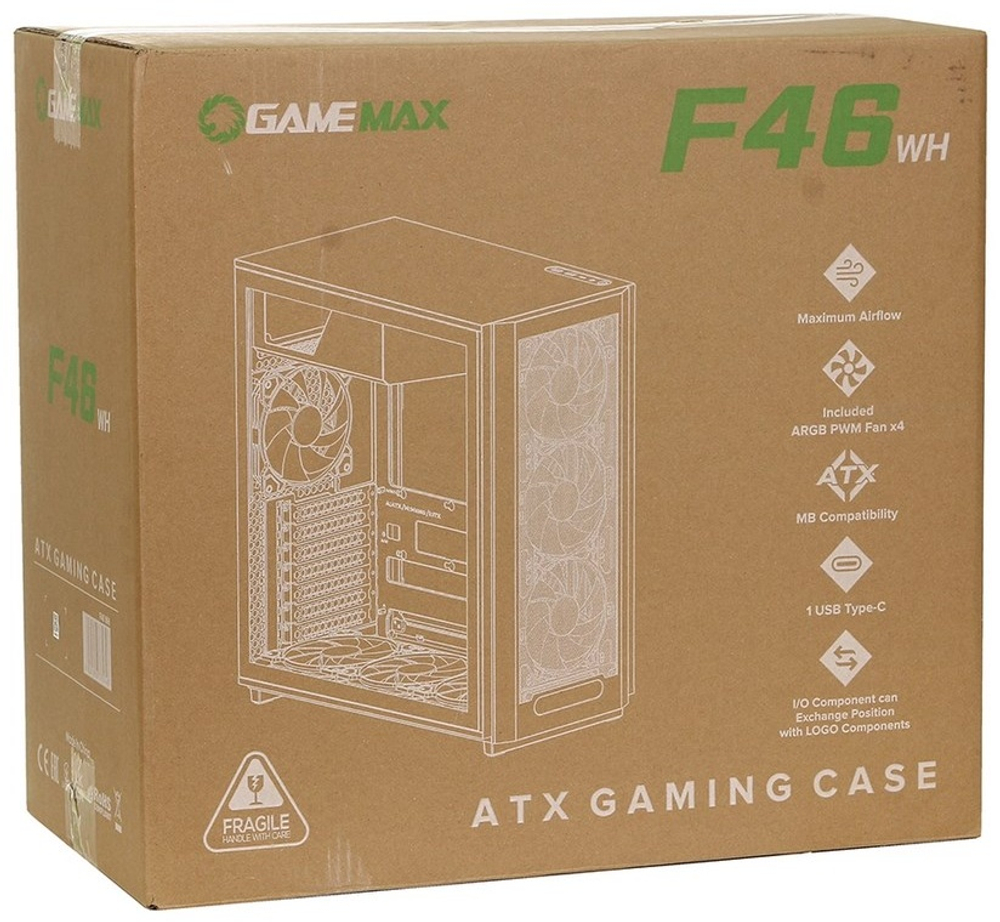 Корпус Game Max F46 WH 1116-4046R0003 белый