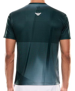 Теннисная футболка EA7 Tennis Pro Crew-Neck - green fancy
