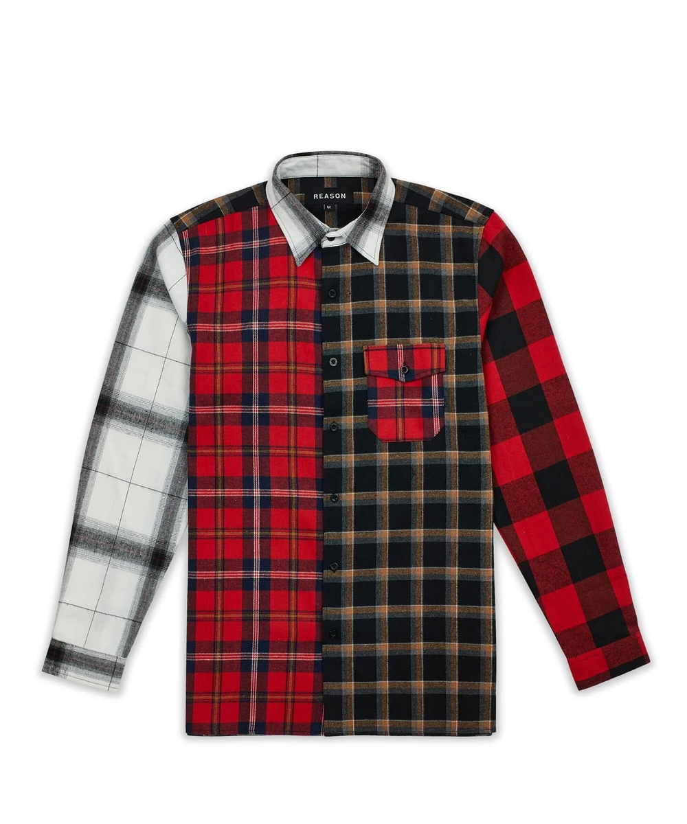 Мужская рубашка REASON Split Checkered Flannel