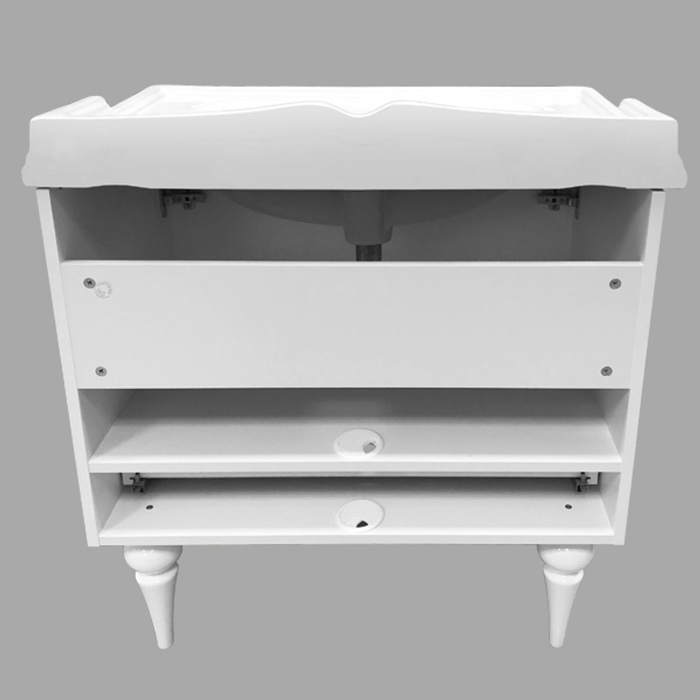 Comforty. Тумба-умывальник "Монако-80-1" белый глянец с раковиной Comforty 3380