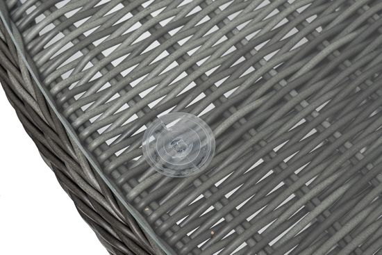 "Дольче" обеденная группа из искусственного ротанга, цвет графит