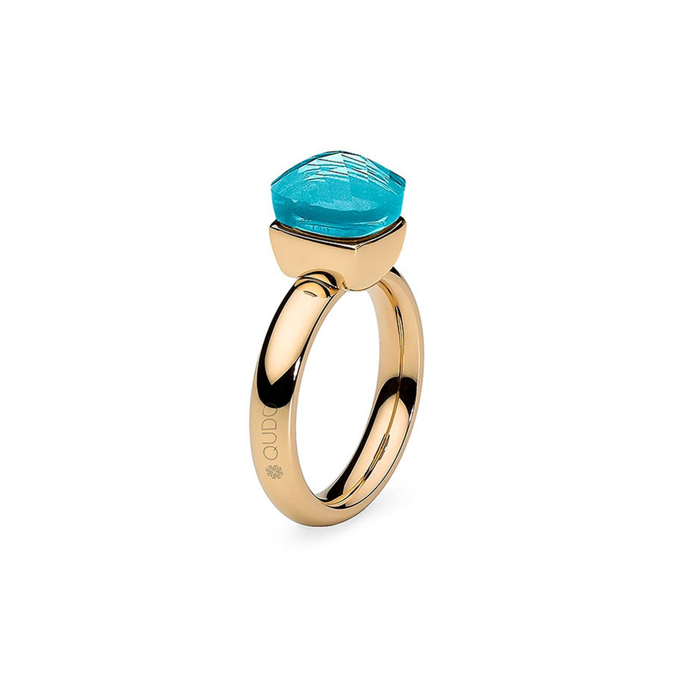 Кольцо Qudo Firenze aqua 16.5 мм 610076/16.5 BL/G