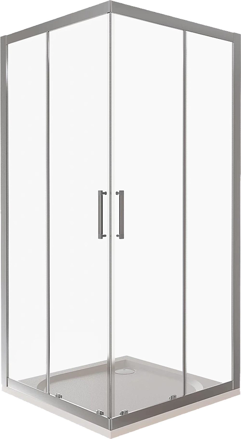 Душевой уголок Good Door LATTE CR-120-80-C-WE стекло прозрачное/профиль анодированный алюминий