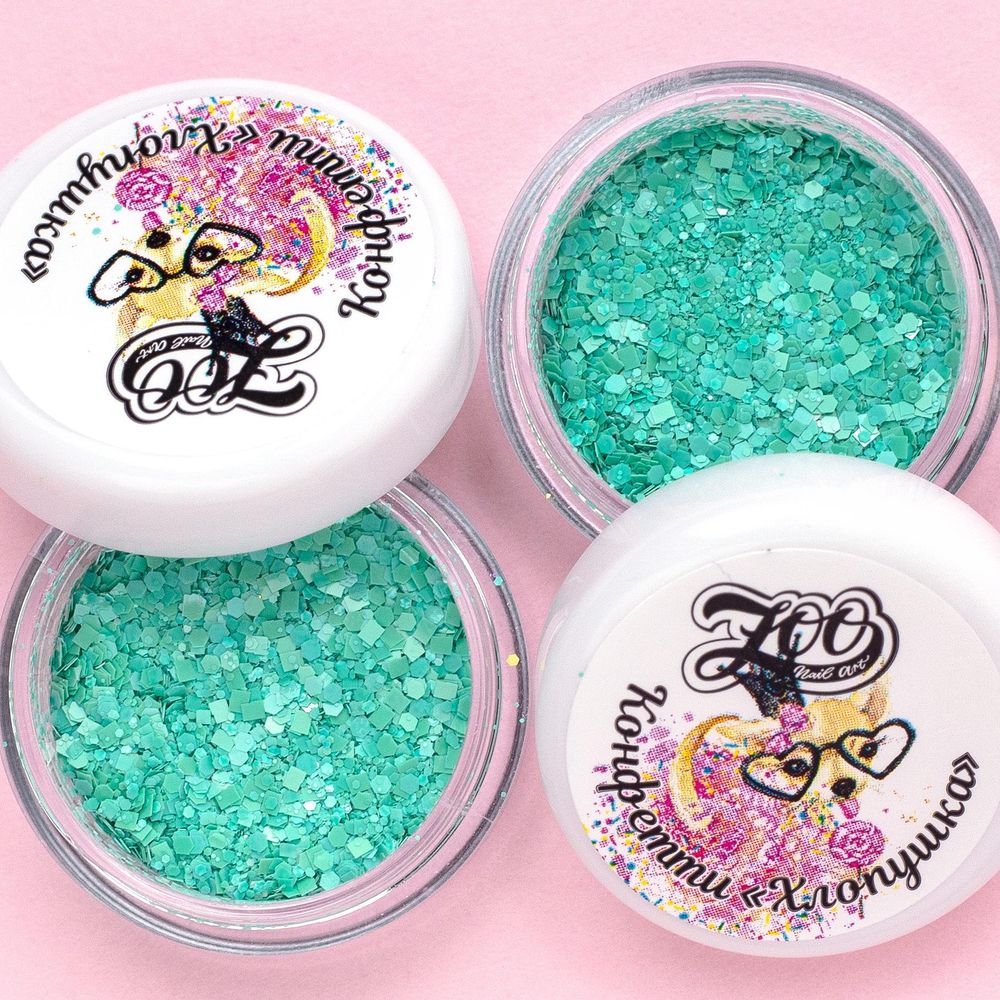 1305 Конфетти "Хлопушка" 2 г бирюзовые