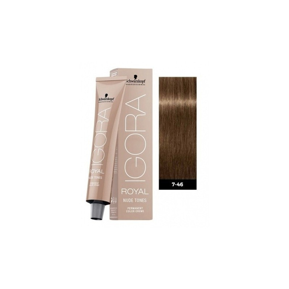 Краска для волос Igora Royal Nude Tones Collection 7-46 Schwarzkopf Professional, 60 мл