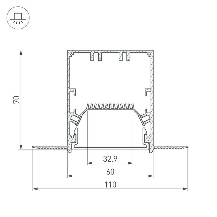 Профиль Arlight SL-LINIA55-FANTOM-2000 ANOD 027161