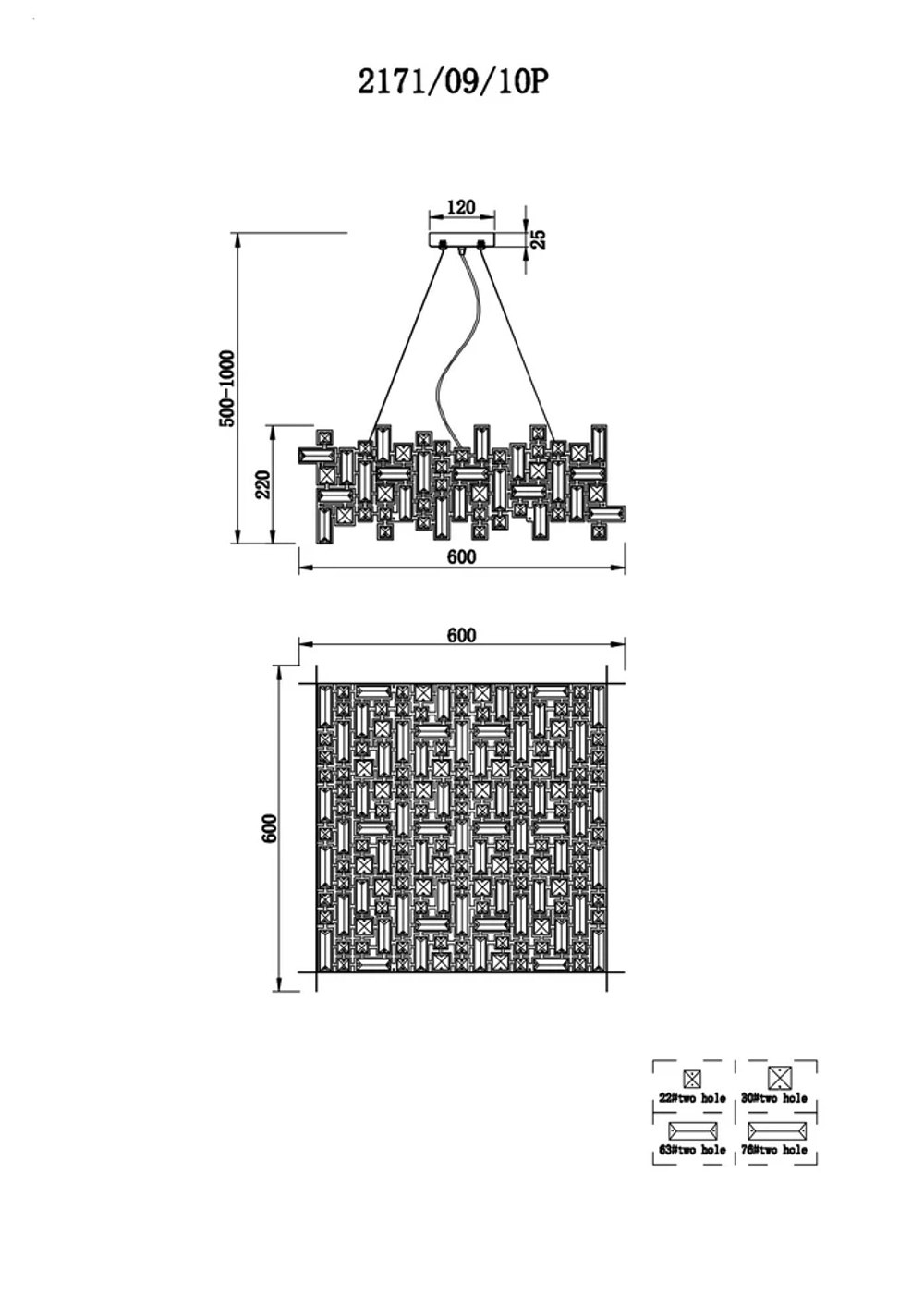 Подвесная люстра Stilfort TETRIX 2171/09/10P