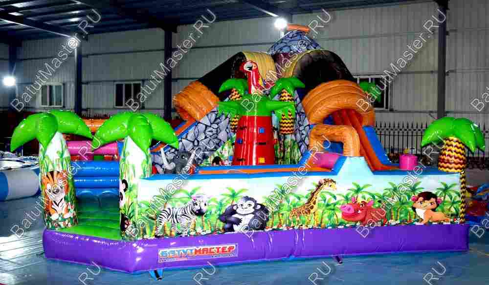 Надувной батут "В гостях у зебры"