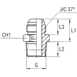 Штуцер FC JIC 3/4" BSPT 3/8"