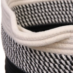 Корзинка плетёная интерьерная с ручками «ТРЕГОРИЯ», цвет чёрный/белый, 30*18см, (лейбл селфи)