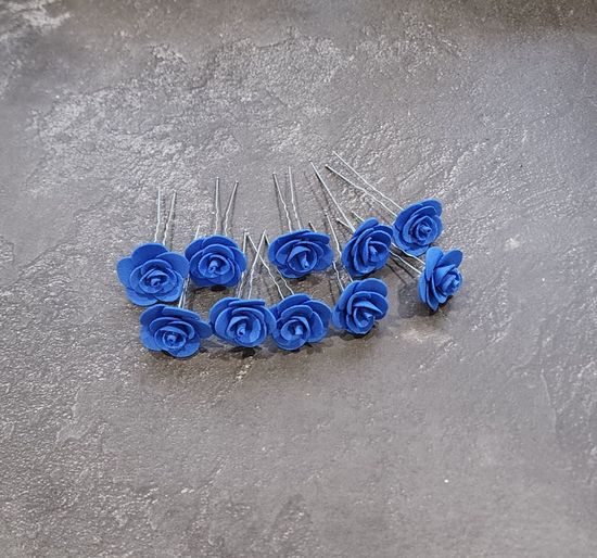 Набор шпилек "Розочки мини" латекс, 5 шт, белые