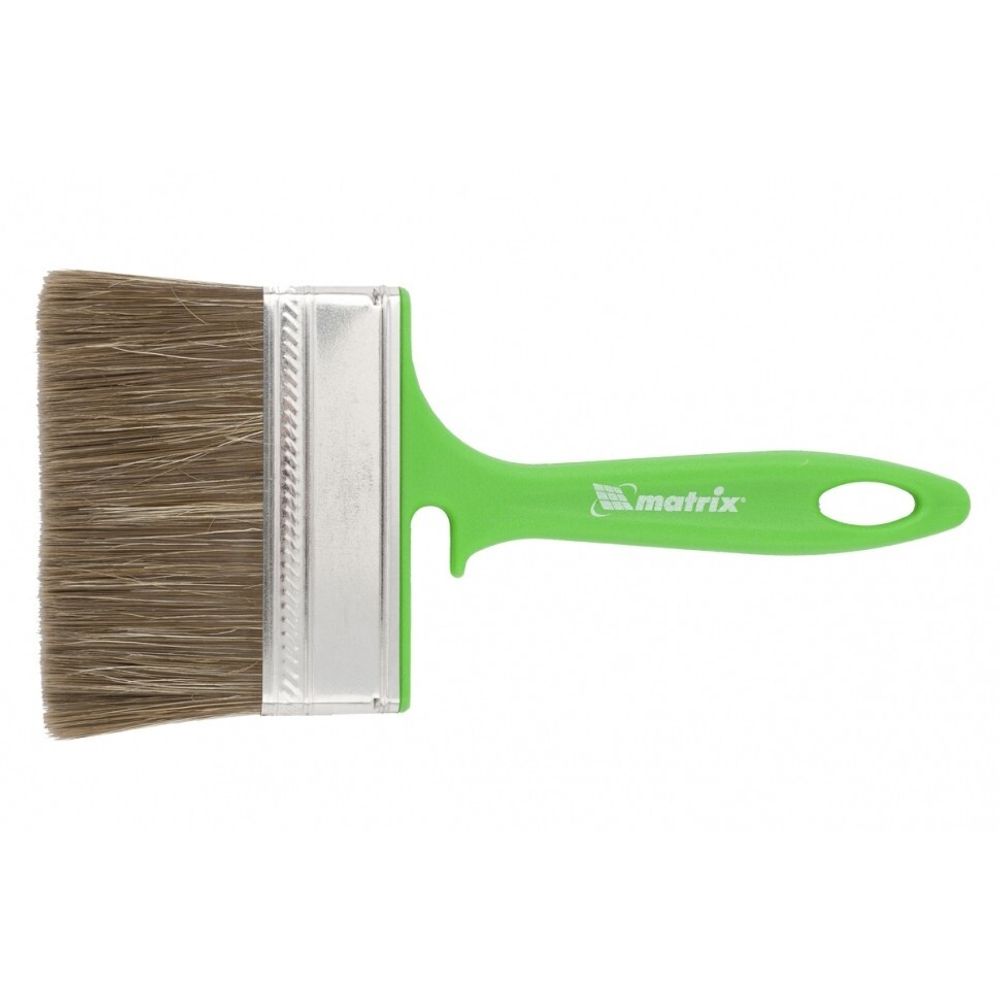 Кисть флейцевая для работ по дереву, 100х12 мм, смешанная щетина, пластиковая рукоятка// Matrix 83376