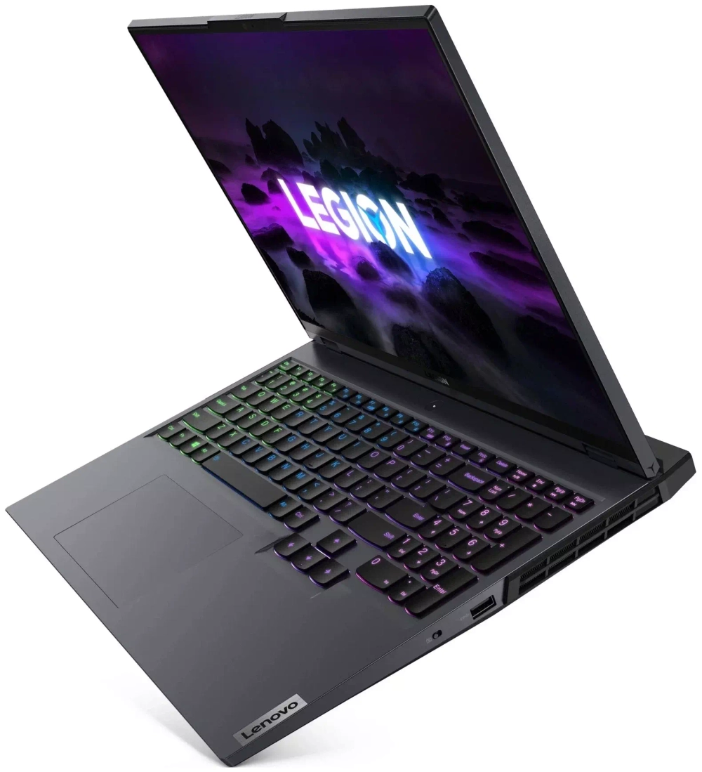 Ноутбук Lenovo Legion 5 Pro 16ACH6 (82JS0006RK) 16"(2560x1600)IPS/ Ryzen 5-5600H(3.3ГГц)/ 16Гб/ 512Gb SSD/ GeForce RTX 3050 4Гб/ нет DVD/ Без ОС/ Серый