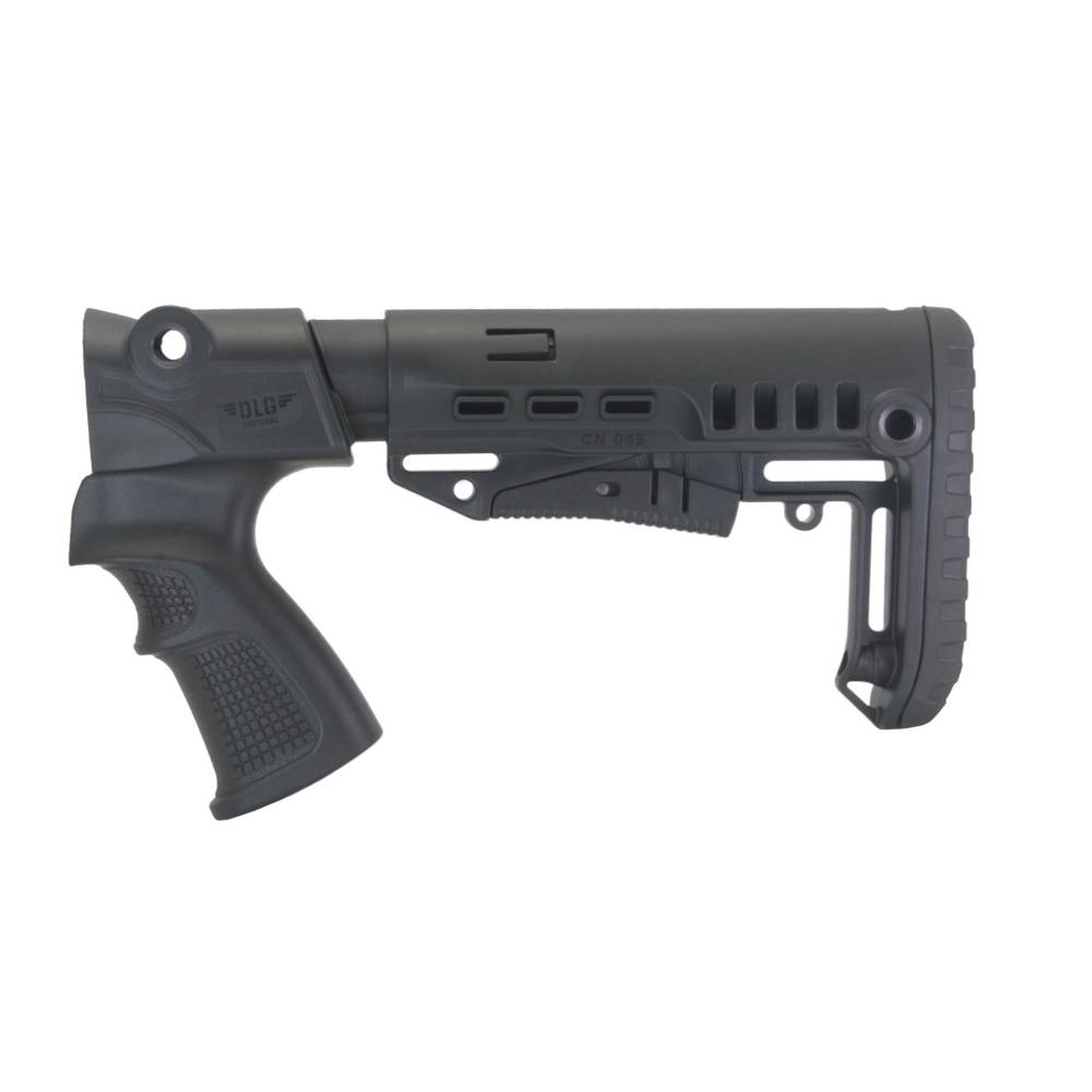 Телескопический приклад на МР-155, DLG Tactical. Черный