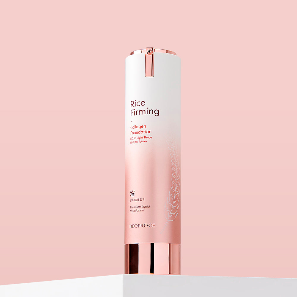 Deoproce BB-крем с коллагеном - Rice Firming Collagen Foundation No.21 Light Beige SPF50+ PA+++, 50мл.
