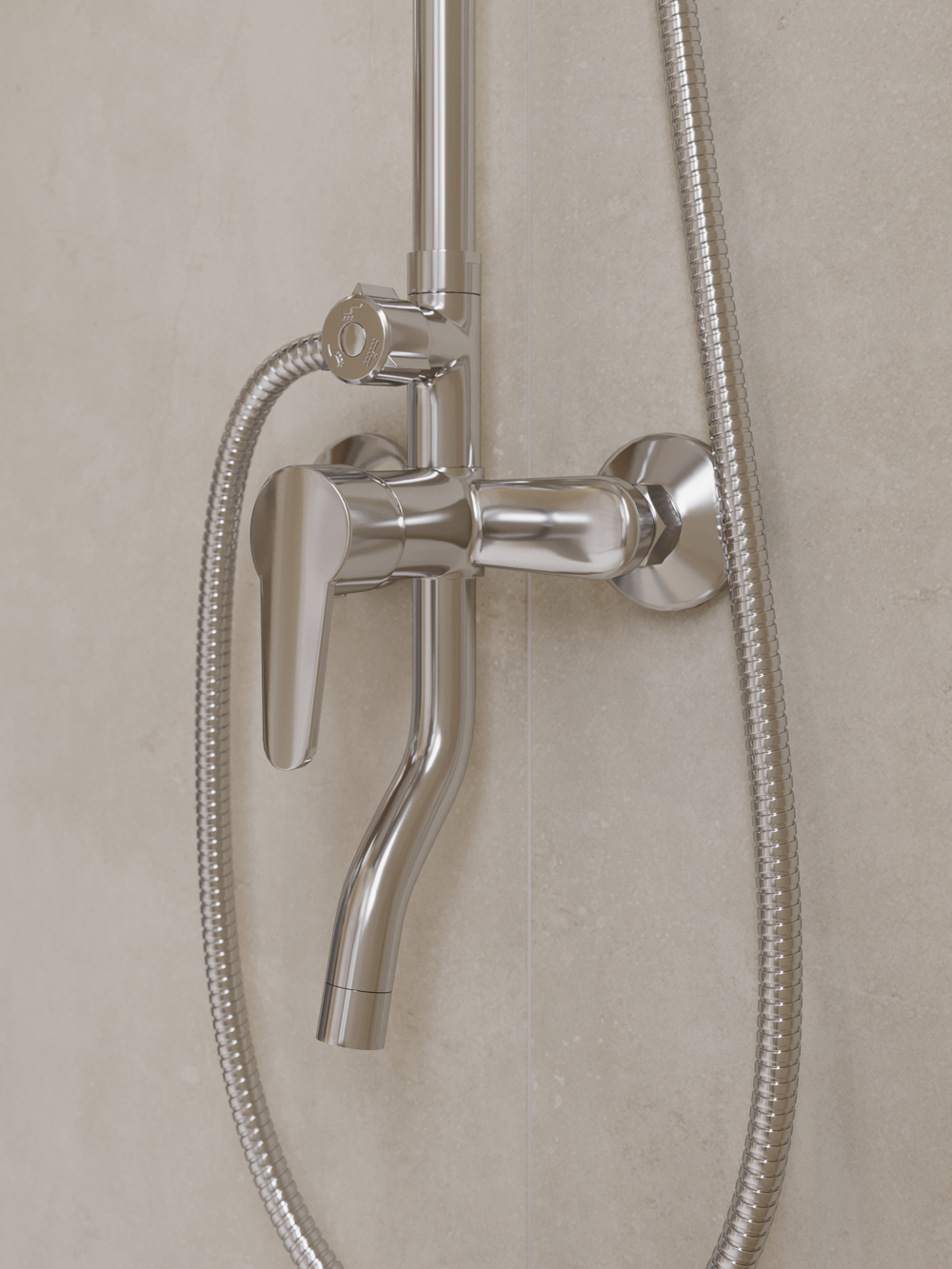 Душевая стойка DIWO Орёл DW-ORL75CR хром