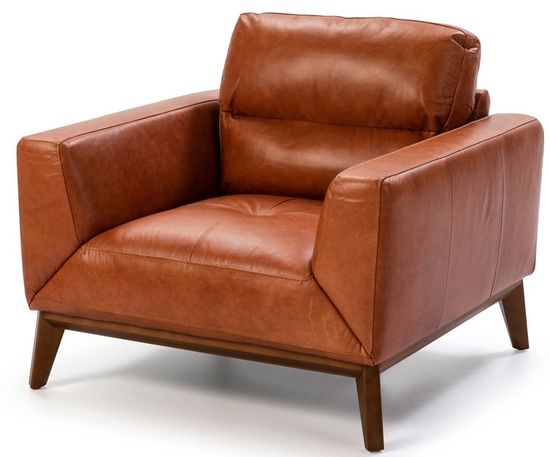 Кресло из кожи KF1016-1P /5036 светло-коричневое