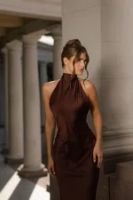 Платье LINDA, Коричневый