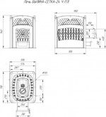 Печь для бани Былина-сетка 24 Ч