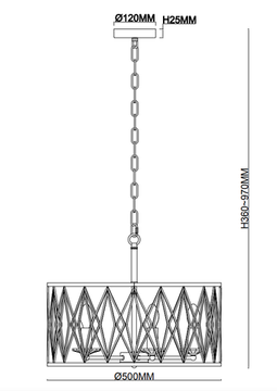 Люстра подвесная 5*Е14 3020/05/05P бронза Rombik Stilfort