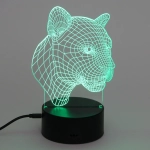 Светильник ночник «3D-Пантера» на пластиковой подставке, с включателем USB