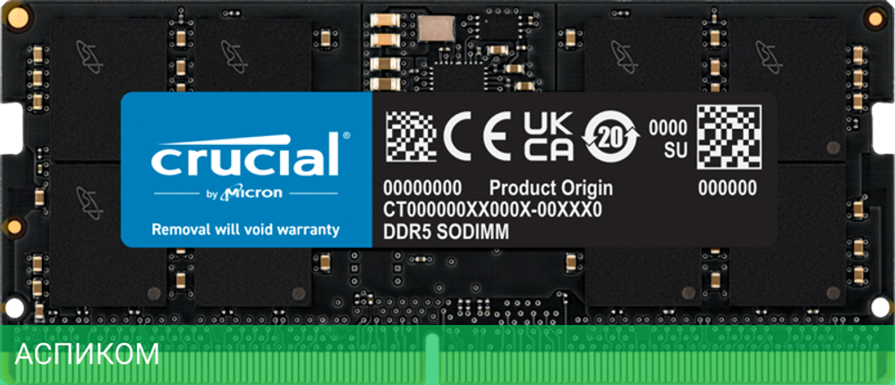 Оперативная память Crucial 16Gb DDR5 (CT16G56C46S5)