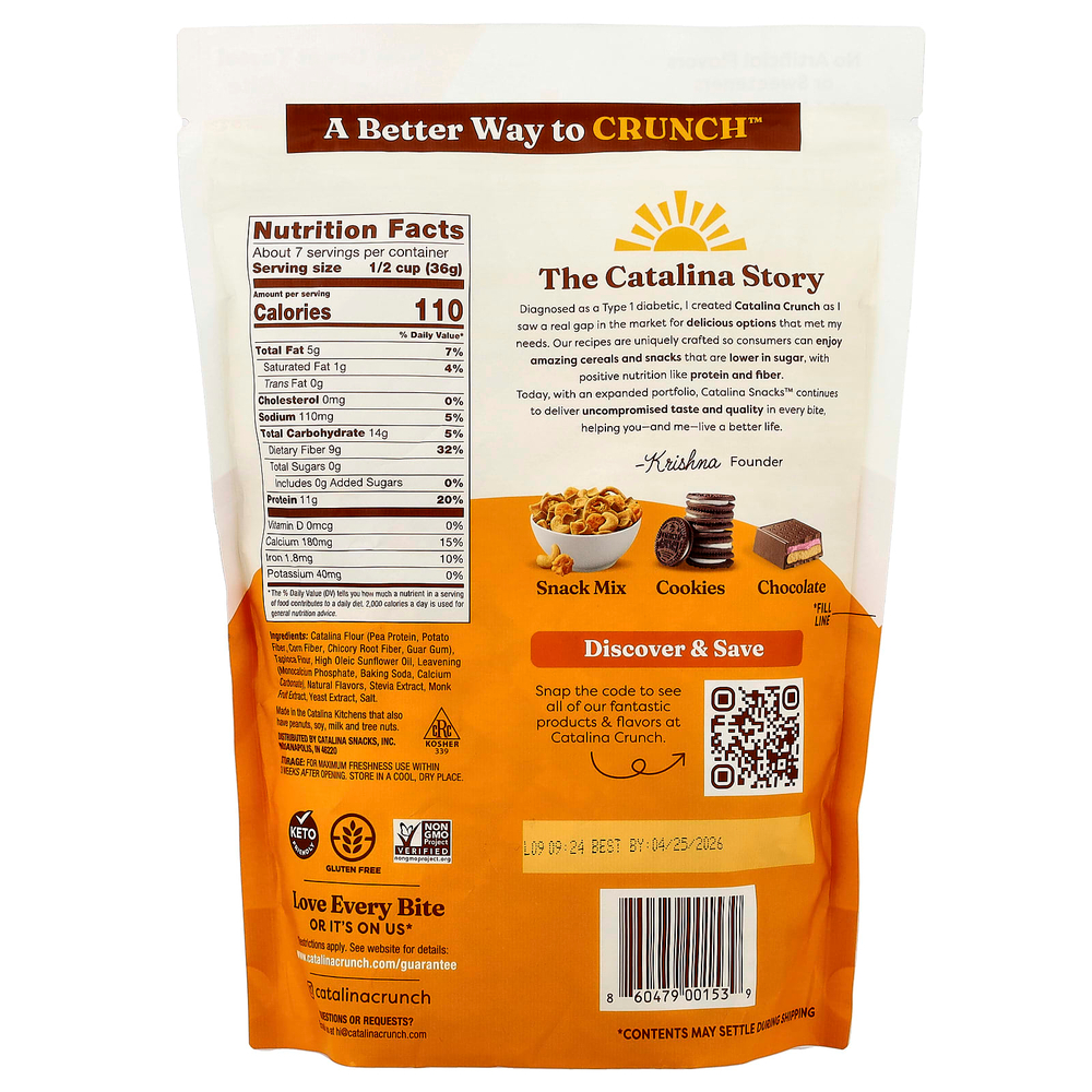 Catalina Crunch, протеиновые хлопья, со вкусом кленовой вафли, 255 г (9 унций)