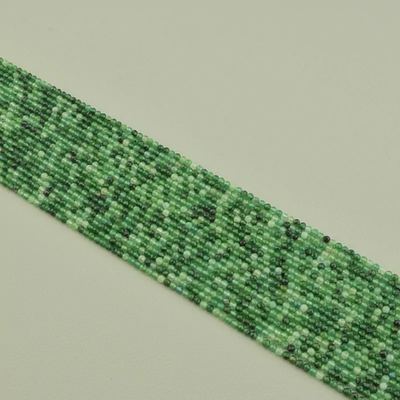 Нитка Кварц 39 см. 2,5 мм. (Без замка) - Зеленая